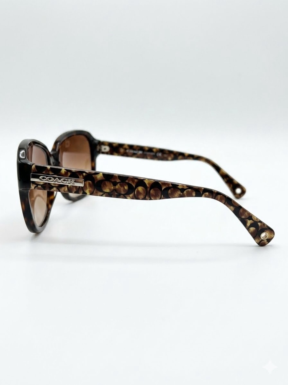 Coach HC 8105 Amber Prescription Sunglasses Tortoise Ocelot Frames + Case